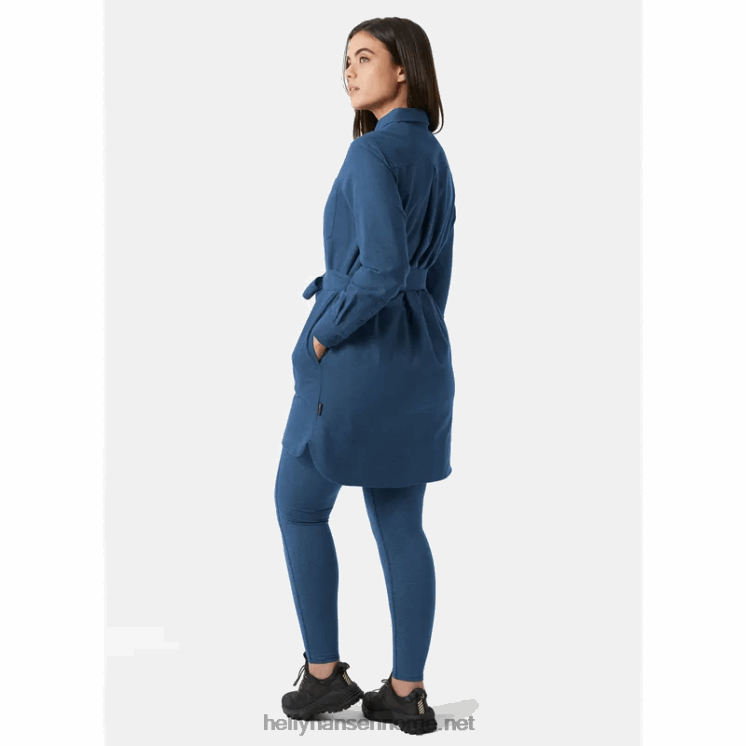 kvinner lokka økologisk flanell langermet skjorte Helly-Hansen F6TJ02031 marine pledd