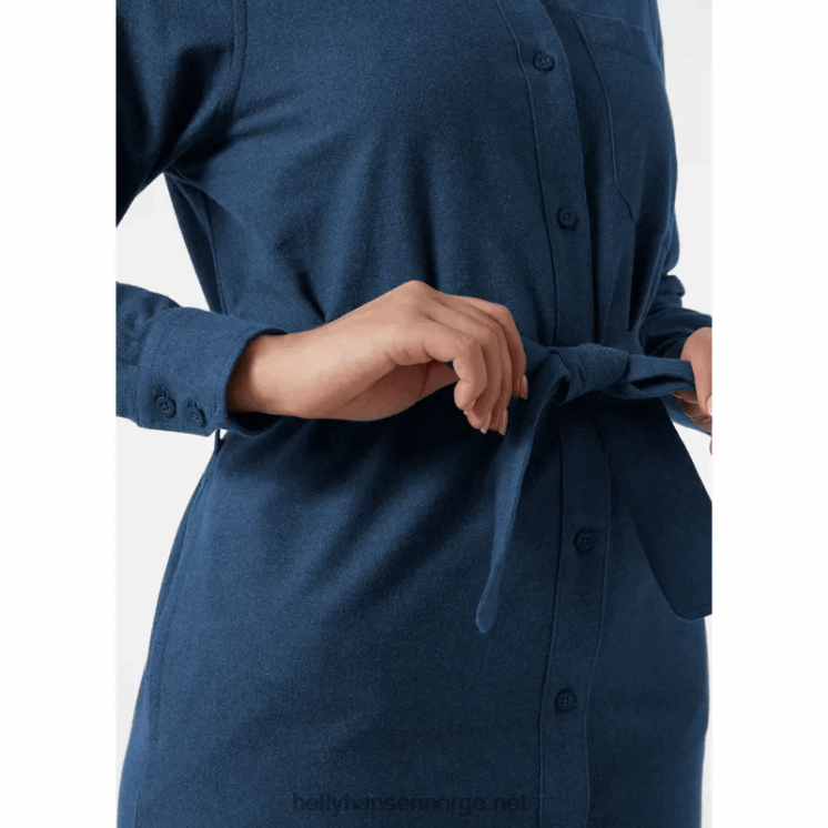 kvinner lokka økologisk flanell langermet skjorte Helly-Hansen F6TJ02031 marine pledd