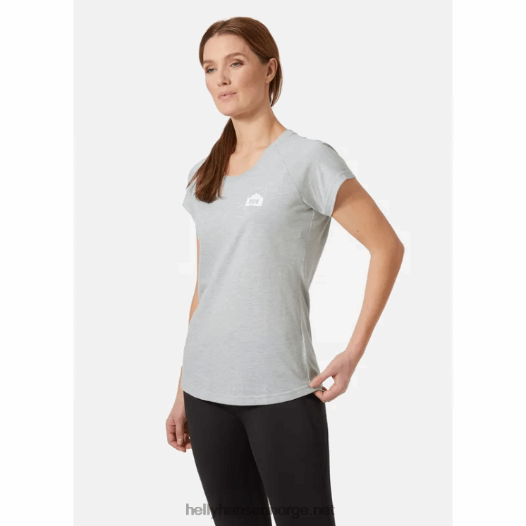 damer nord grafisk drop t-skjorte Helly-Hansen F6TJ01993 skagen blå