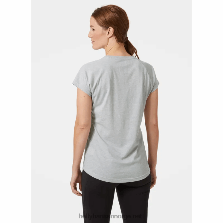 damer nord grafisk drop t-skjorte Helly-Hansen F6TJ01993 skagen blå