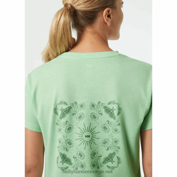 skog resirkulert grafisk t-skjorte for kvinner Helly-Hansen F6TJ01958 terrakotta