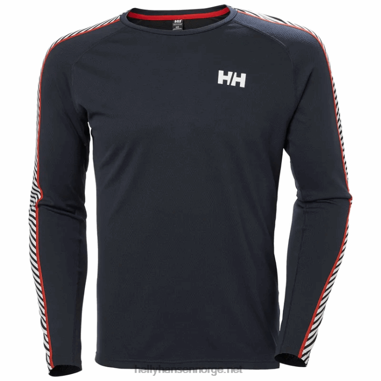 menns lifa active stripe crew baselag Helly-Hansen F6TJ01039 svart