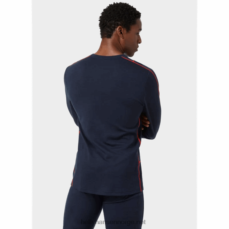 menns lifa merino lettvektsbesetning 2-i-1 baselag Helly-Hansen F6TJ01082 mørkeste spr