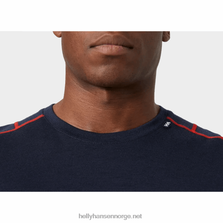 menns lifa merino lettvektsbesetning 2-i-1 baselag Helly-Hansen F6TJ01082 mørkeste spr