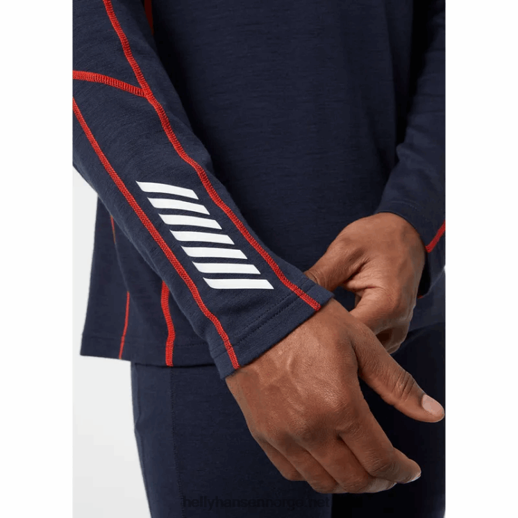 menns lifa merino lettvektsbesetning 2-i-1 baselag Helly-Hansen F6TJ01082 mørkeste spr