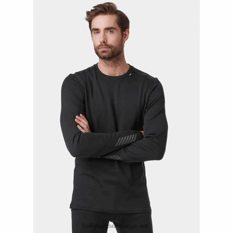 menns lifa merino midweight crew baselag Helly-Hansen F6TJ01076 blå tåke