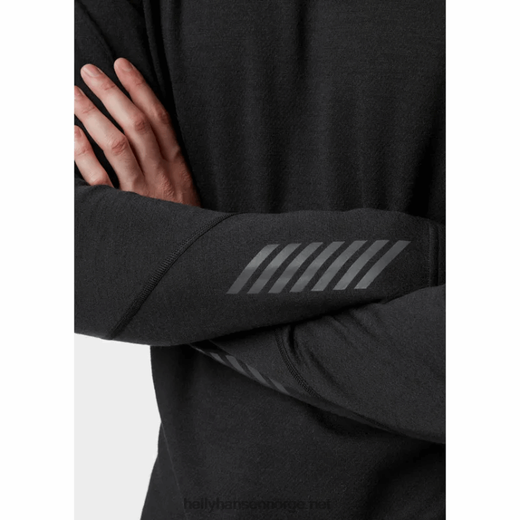 menns lifa merino midweight crew baselag Helly-Hansen F6TJ01076 blå tåke