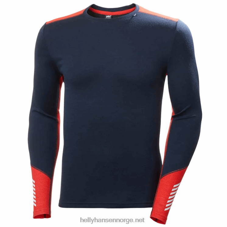 menns lifa merino midweight crew baselag Helly-Hansen F6TJ01077 svart