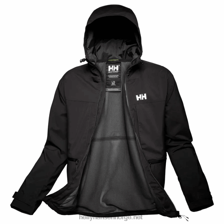 Move hette regnjakke for menn Helly-Hansen F6TJ0232 svart