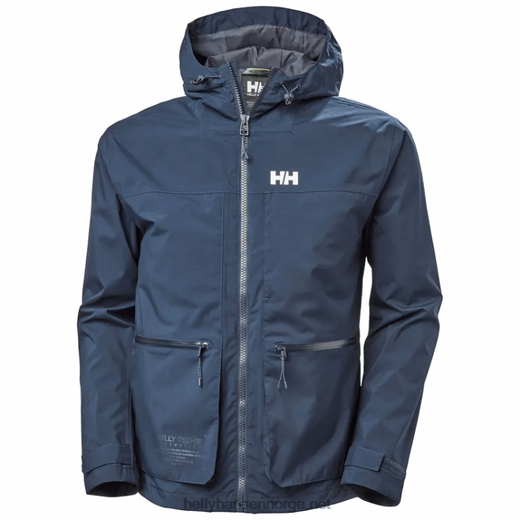 Move hette regnjakke for menn Helly-Hansen F6TJ0233 marinen