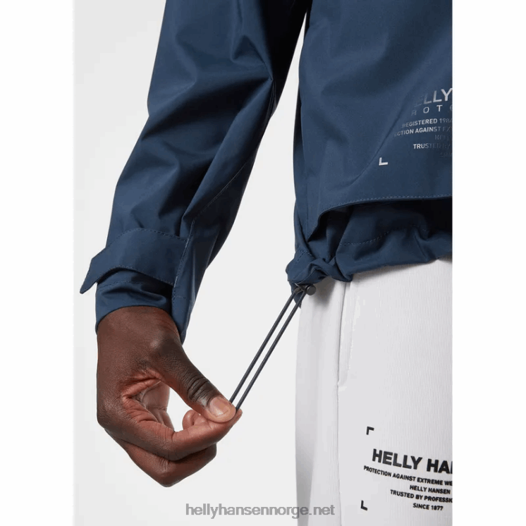 Move hette regnjakke for menn Helly-Hansen F6TJ0233 marinen