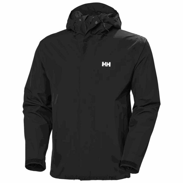 Portland regnjakke for menn Helly-Hansen F6TJ0292 svart