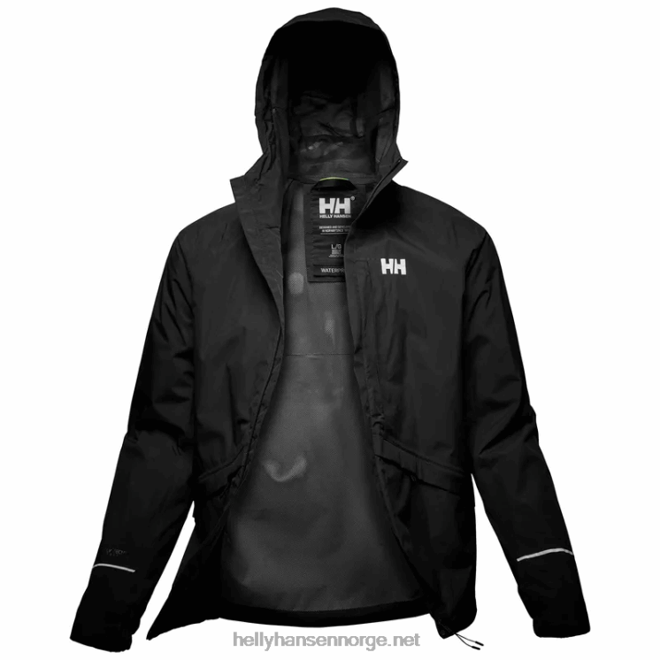 rask regnjakke for menn Helly-Hansen F6TJ0253 svart