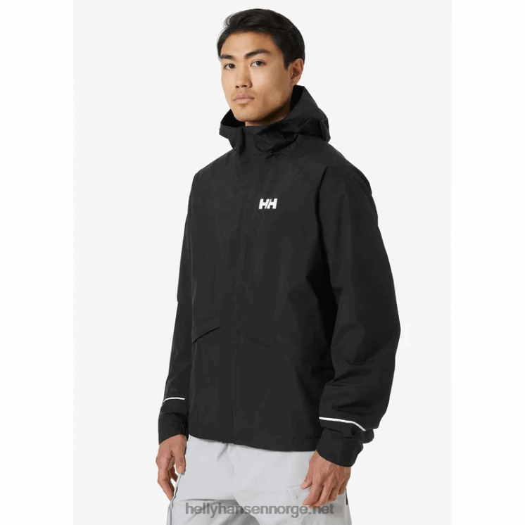 rask regnjakke for menn Helly-Hansen F6TJ0253 svart