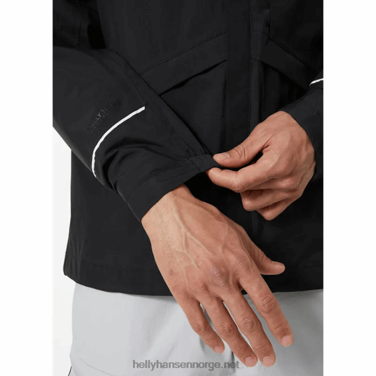 rask regnjakke for menn Helly-Hansen F6TJ0253 svart