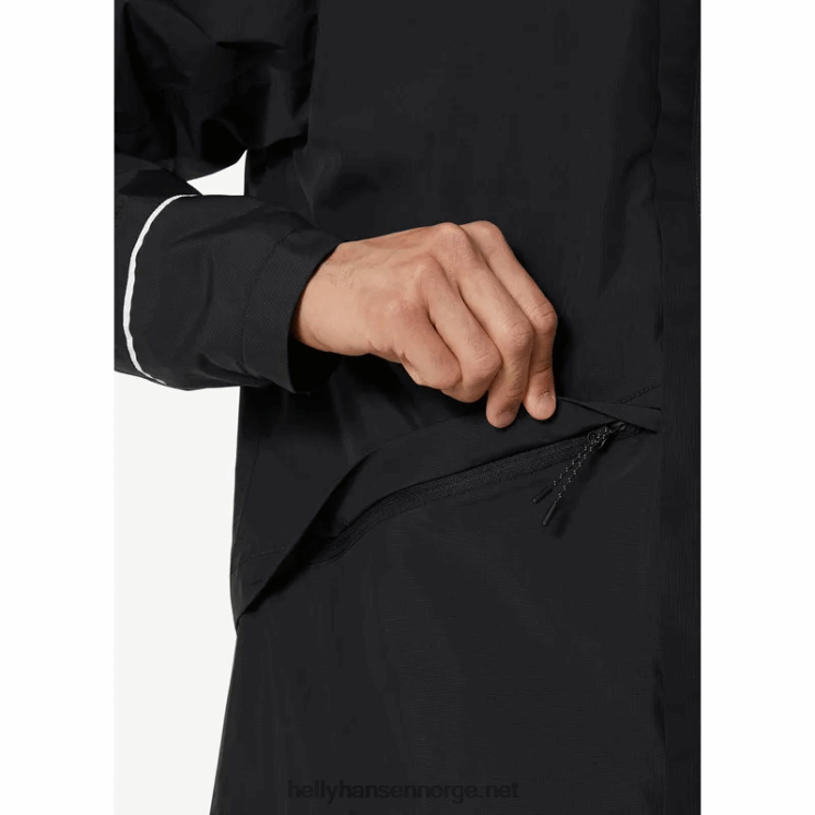 rask regnjakke for menn Helly-Hansen F6TJ0253 svart
