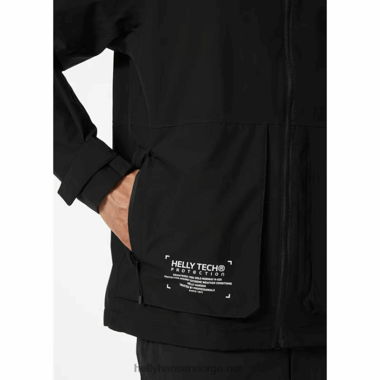 trekkregnjakke for menn Helly-Hansen F6TJ0243 svart
