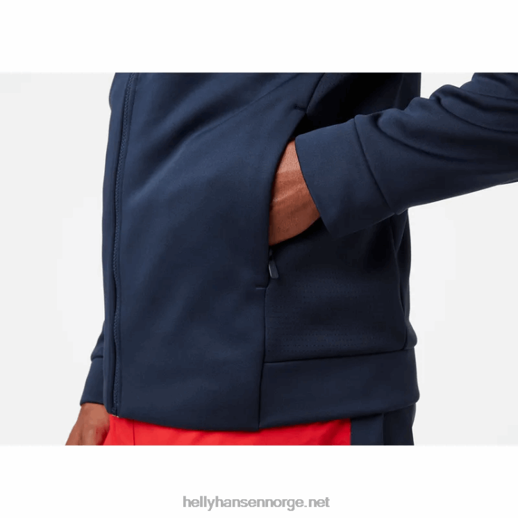 fleecejakke for menn Helly-Hansen F6TJ0100 marinen