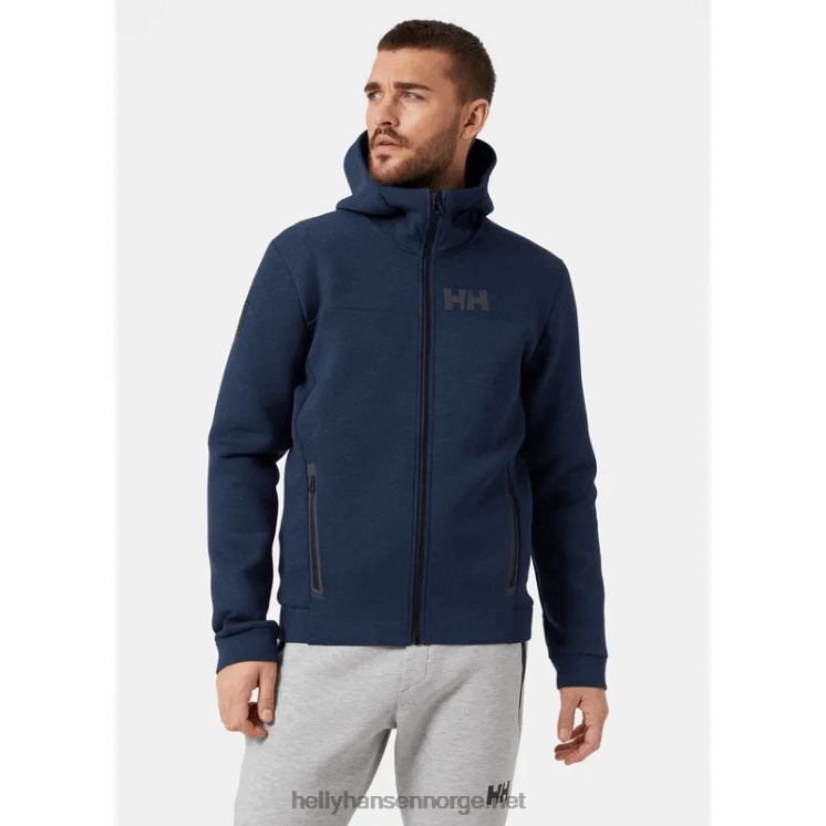 hp ocean jakke med full glidelås for menn Helly-Hansen F6TJ094 marine melang