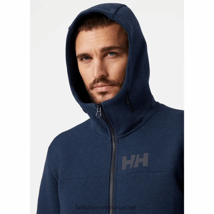 hp ocean jakke med full glidelås for menn Helly-Hansen F6TJ094 marine melang