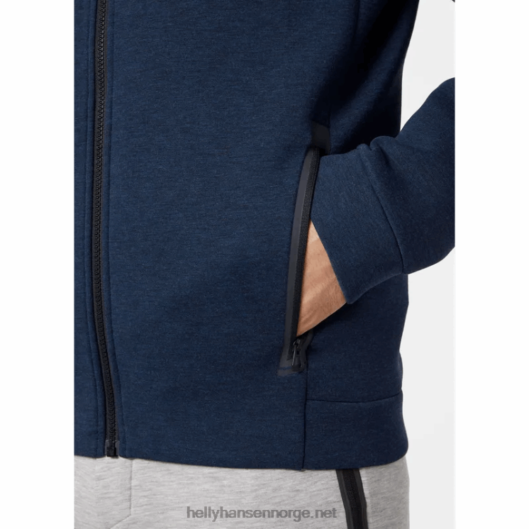 hp ocean jakke med full glidelås for menn Helly-Hansen F6TJ094 marine melang