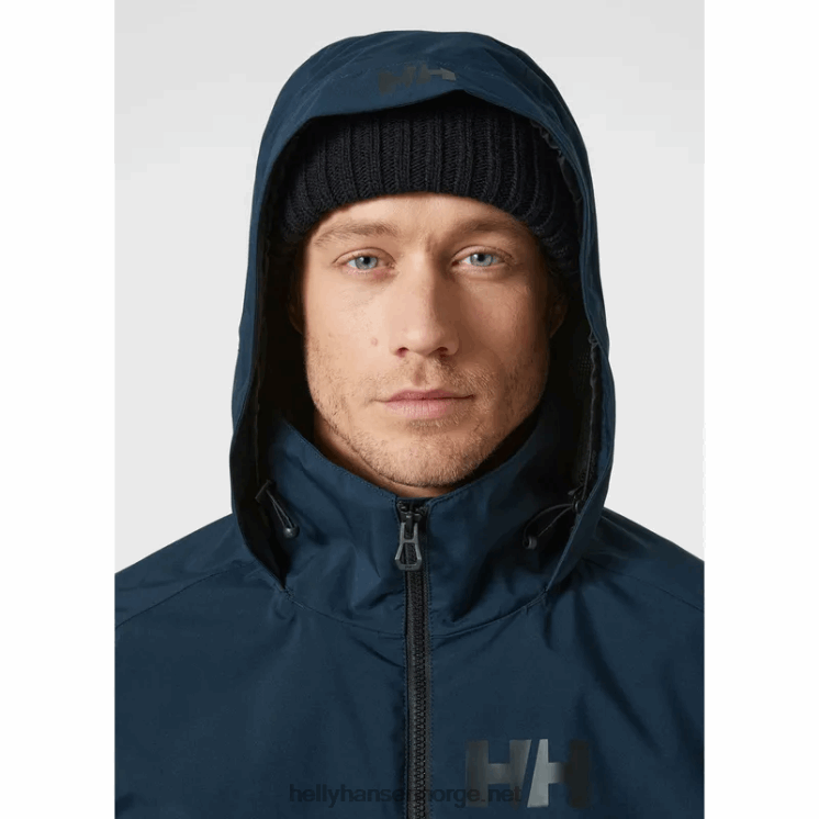 hp racing lifaloft seiljakke med hette for menn Helly-Hansen F6TJ097 marinen