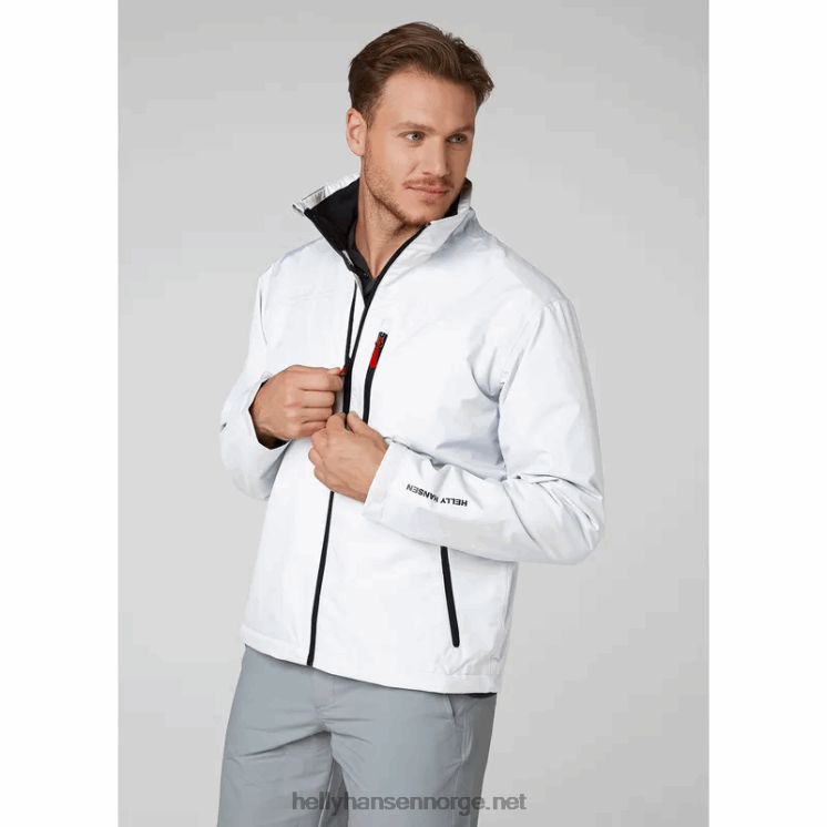 mannskapsseiljakke for menn Helly-Hansen F6TJ029 hvit