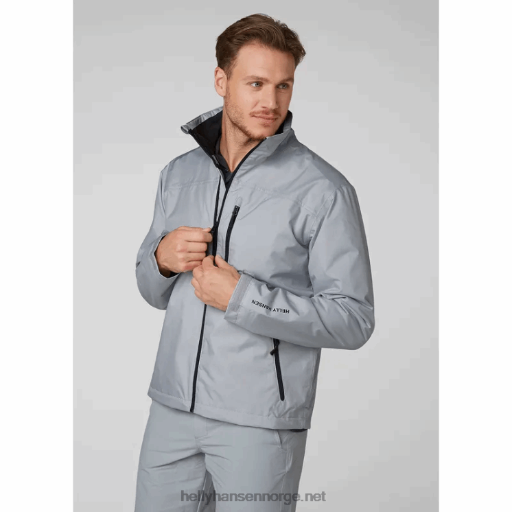 mellomlags seilerjakke for menn Helly-Hansen F6TJ04 grå tåke