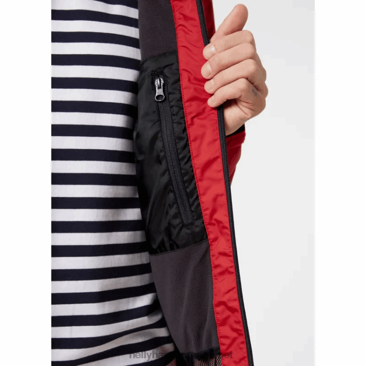 mellomlagsjakke med hette for menn Helly-Hansen F6TJ021 rød