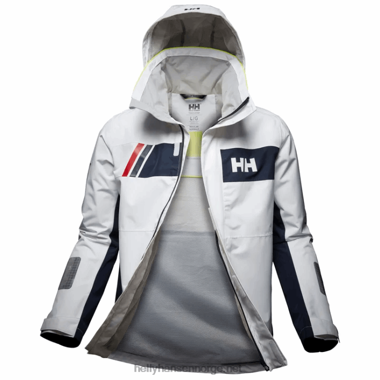 newport kystseilerjakke for menn Helly-Hansen F6TJ057 hvit