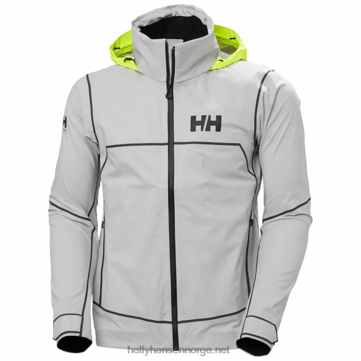 hp folie skalljakke for menn Helly-Hansen F6TJ051 grå tåke