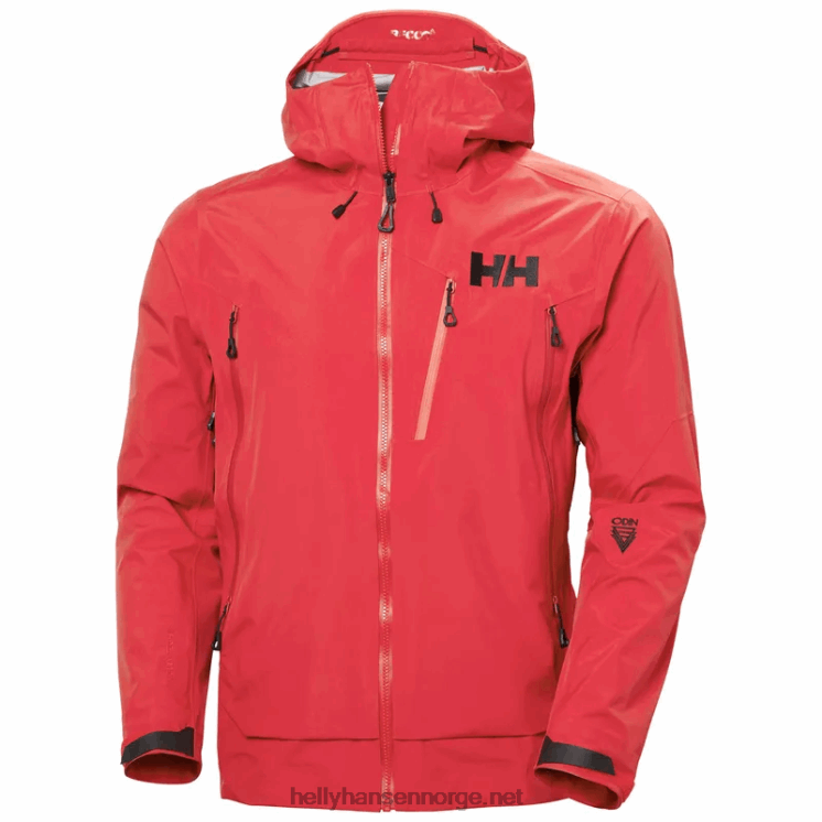 odin 9 worlds 2.0 utendørs skalljakke for menn Helly-Hansen F6TJ0157 rød