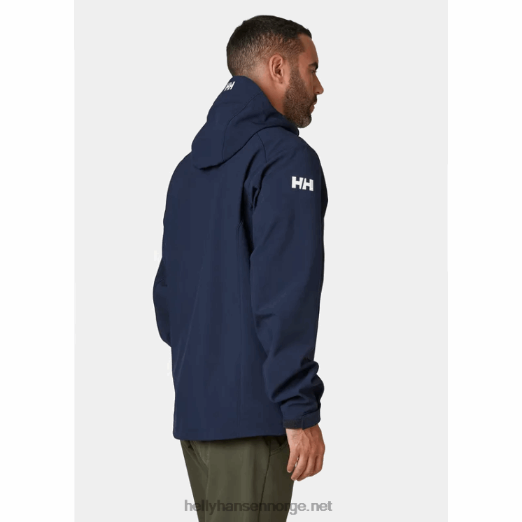 paramunt softshelljakke med hette for menn Helly-Hansen F6TJ0203 marinen