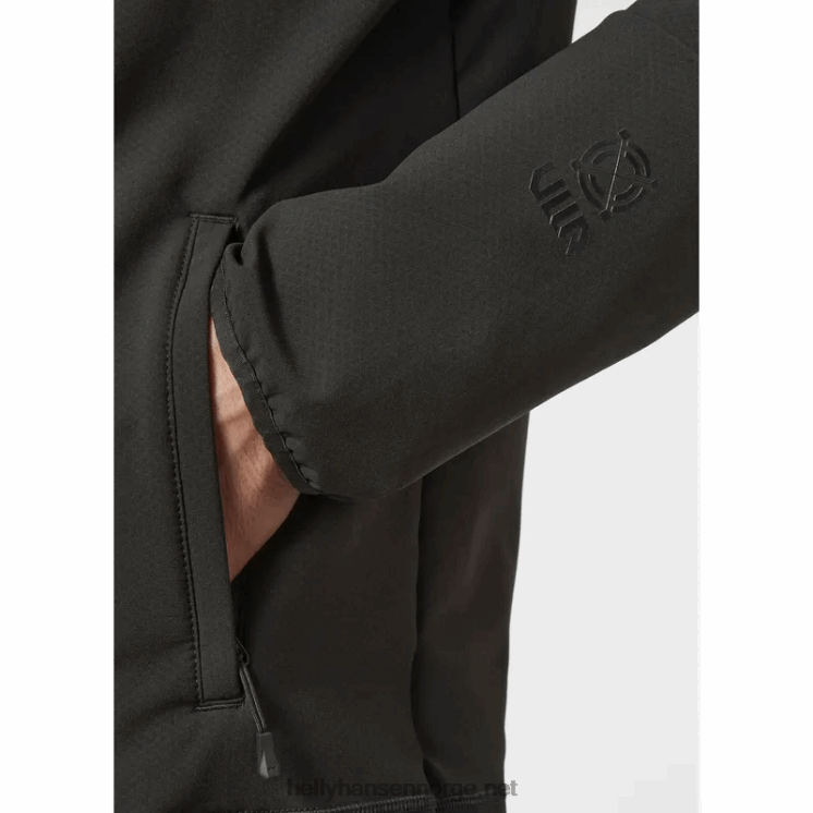 fleecejakke for menn med elevasjonsskjold Helly-Hansen F6TJ0488 blå tåke