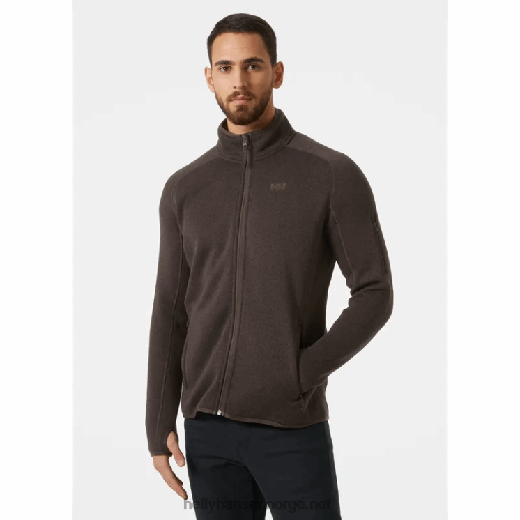 fleecejakke for menn med elevasjonsskjold Helly-Hansen F6TJ0489 svart