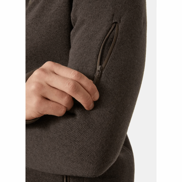 fleecejakke for menn med elevasjonsskjold Helly-Hansen F6TJ0489 svart