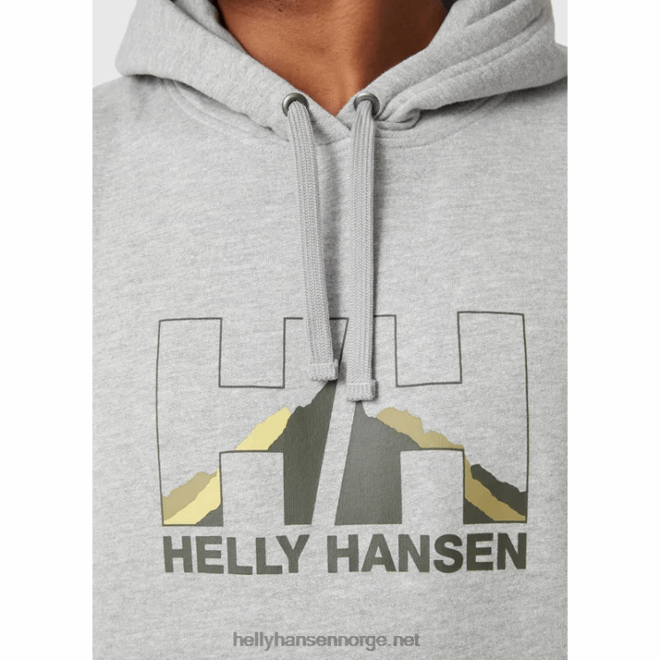 nord grafisk hettegenser for menn Helly-Hansen F6TJ0785 dyp fjord