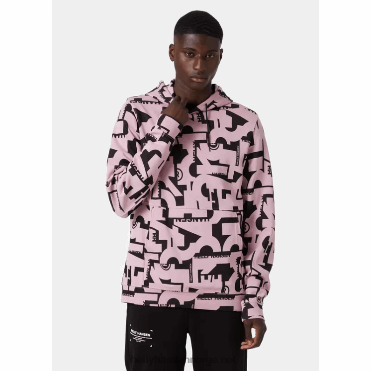 nord grafisk hettegenser for menn Helly-Hansen F6TJ0787 ibenholt