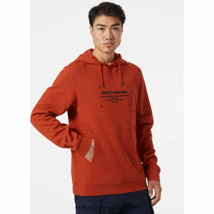 sweat-hettegenser for menn Helly-Hansen F6TJ0789 valmueappelsin