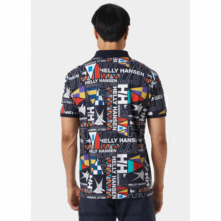 Newport polo for menn Helly-Hansen F6TJ0993 hav burge