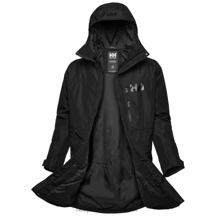 rigging isolert regnfrakk for menn Helly-Hansen F6TJ0235 svart