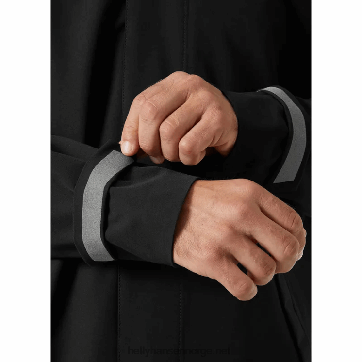 vika regnfrakk for menn Helly-Hansen F6TJ0252 svart