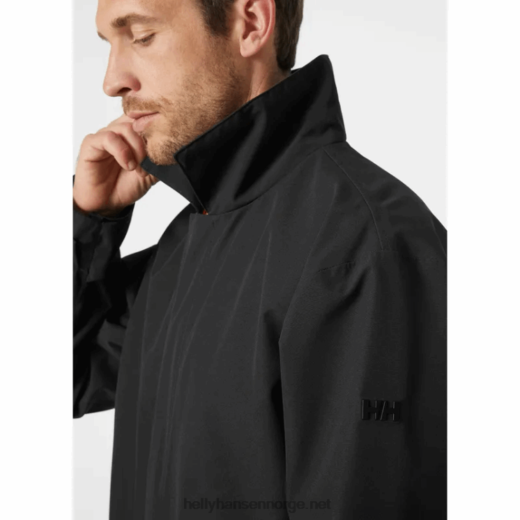 vika regnfrakk for menn Helly-Hansen F6TJ0252 svart