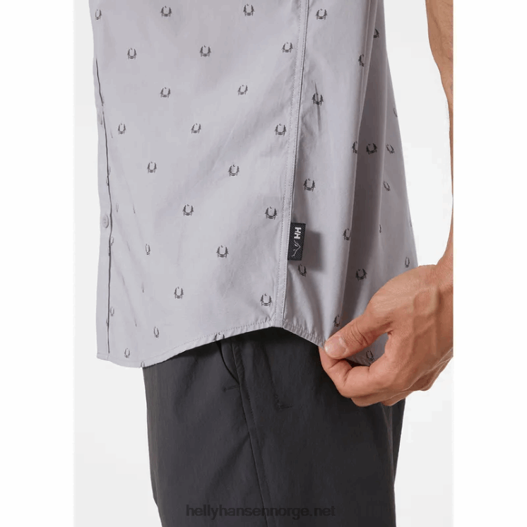 f2f kortermet skjorte for menn Helly-Hansen F6TJ01024 jadetre r