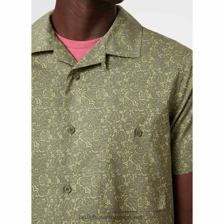 flanellskjorte i økologisk bomull for menn Helly-Hansen F6TJ01015 mørkeste spr