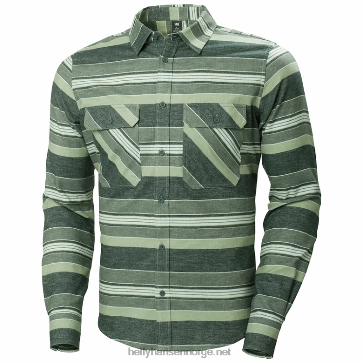 herre lokka økologisk flanellskjorte Helly-Hansen F6TJ01020 rullesteinsplai