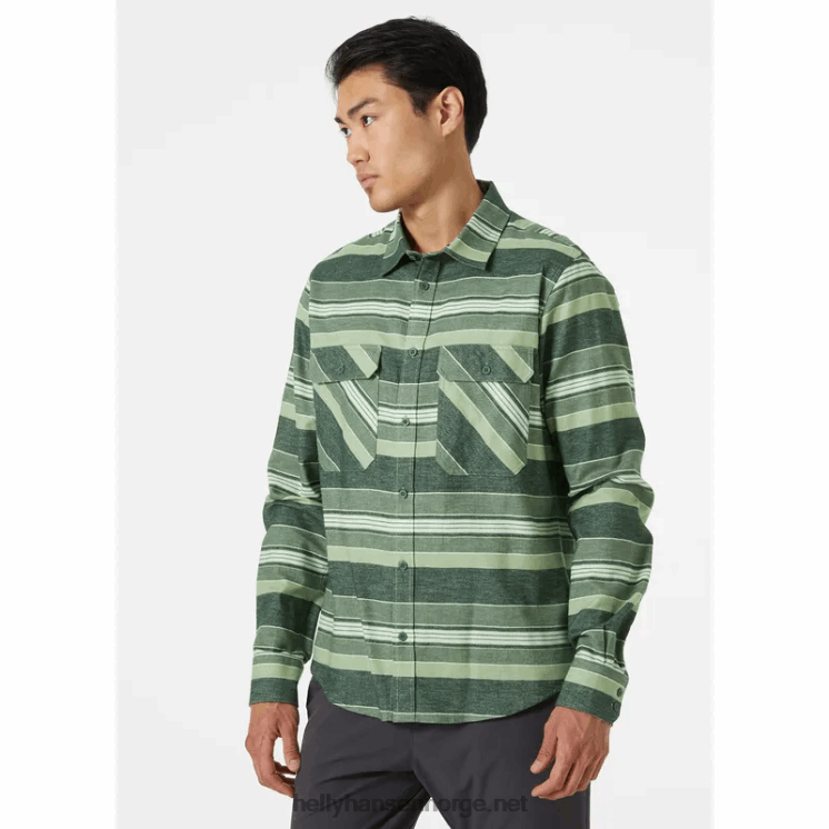 herre lokka økologisk flanellskjorte Helly-Hansen F6TJ01020 rullesteinsplai