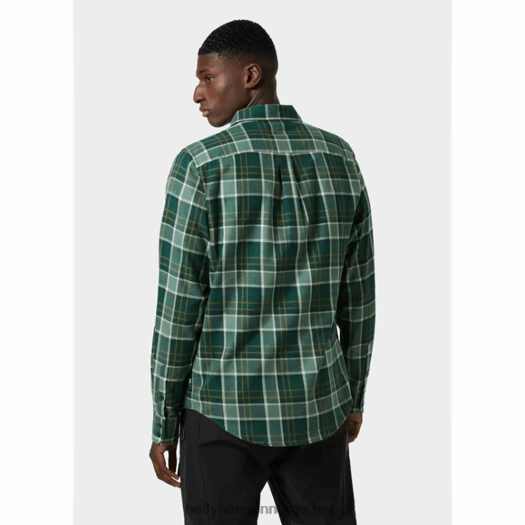 herre lokka økologisk flanellskjorte Helly-Hansen F6TJ01021 gran stri