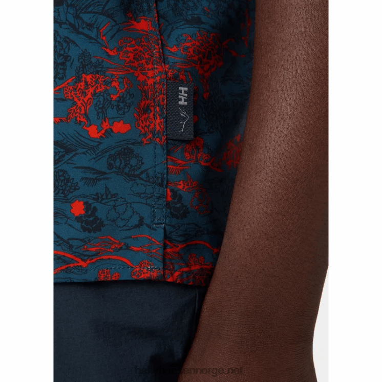 herre oya resirkulert skjorte Helly-Hansen F6TJ01017 støvete blå