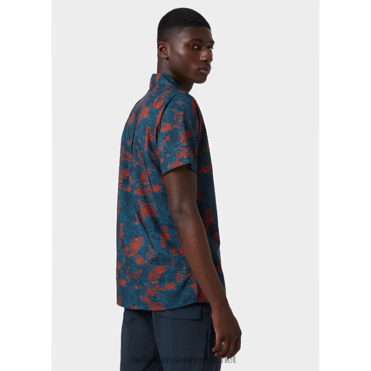 herre oya resirkulert skjorte Helly-Hansen F6TJ01017 støvete blå